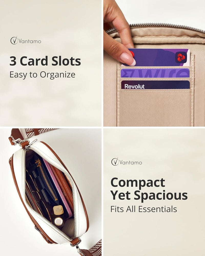 Vantamo Crossbody Bags For Women with Anti-Pickpocket Clip, Premium Purses for Women, Adjustable Strap Handbags & Gift Box - Image 3